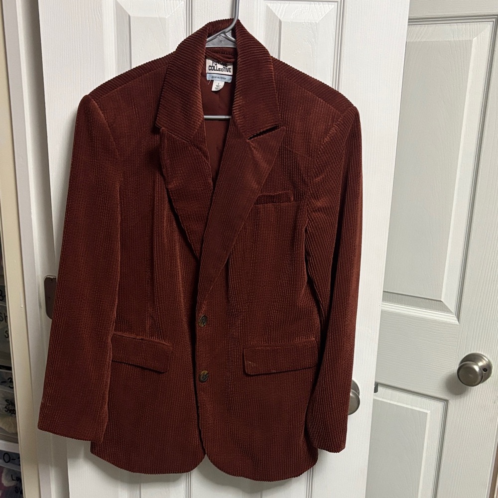 Women’s  burnt orange  Corduroy Blazer